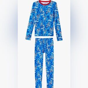 NWT- Cuddl Duds Sonic Hedgehog Boys Thermal Underwear Set Long John -Size 8